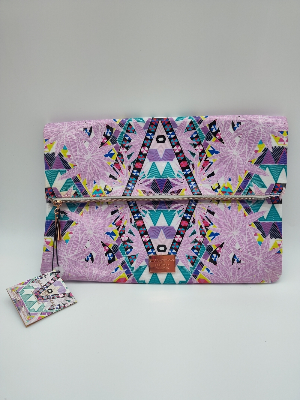 MARA HOFFMAN for SEPHORA Foldover Clutch Cosmetic Bag NWT Tribal Print